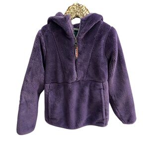 L.L. Bean Size 8 Purple Fleece 1/2 Zip Pullover